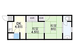 ルールドハウス箕面 1DKの間取図画像