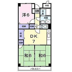 ラ・プルミエール 3DKの間取図画像