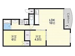 間取図画像 2LDK
