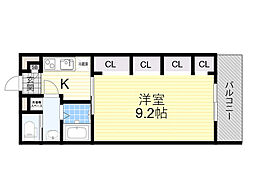 GrandEclat池田住吉 1Kの間取図画像