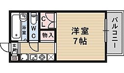コーポイナガワ 1Kの間取図画像