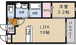 アネックス楓2 1LDKの間取図画像