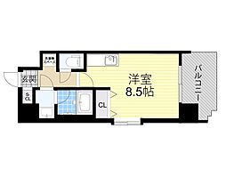 プレサン神崎川FINEBLESS ワンルームの間取図画像