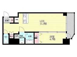 COMFORIALIV新大阪WEST 1LDKの間取図画像