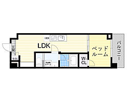 リビー東三国 1LDKの間取図画像