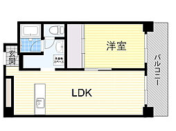 エバービューハイツ 1LDKの間取図画像