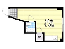共栄ビル ワンルームの間取図画像
