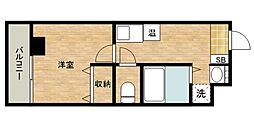 ヴィラ・フェザント 1Kの間取図画像