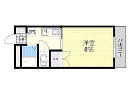 サン・ロード南桜塚 1Kの間取図画像