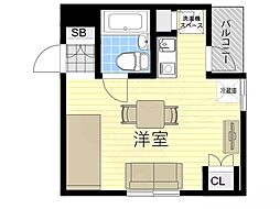 バトンルージュ ワンルームの間取図画像