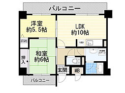 21世紀ペガサス3 2LDKの間取図画像