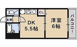 デルフィナス29 1DKの間取図画像