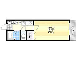 サピエンストヨナカ 1Kの間取図画像