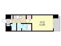 スプランディッド十三本町 1Kの間取図画像