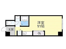グランヴィ新大阪 ワンルームの間取図画像