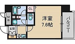 プレサンス新大阪 1Kの間取図画像