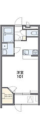 レオパレス天上野2 1Kの間取図画像