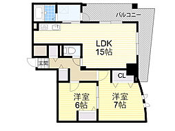 スローハスコート 2LDKの間取図画像