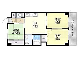 ファミールパレス五月丘 3DKの間取図画像
