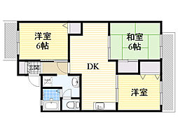 コート・ベルデュールA棟 3LDKの間取図画像