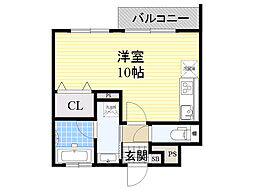 ユリ乃ヒルズ ワンルームの間取図画像