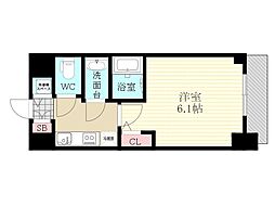 エスリードレジデンス新大阪PRIME 1Kの間取図画像