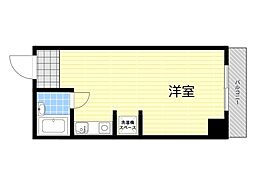 ハイム北野 ワンルームの間取図画像