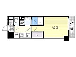 THEMUTUAL江坂 1Kの間取図画像