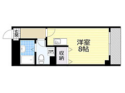 ラ・ヴィ21 ワンルームの間取図画像