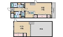 プリンスコート ワンルームの間取図画像