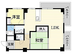 パインハイツ 2LDKの間取図画像