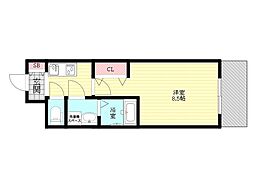 ジュネス新大阪レジデンス 1Kの間取図画像