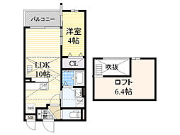 インテールハイツ 1LDKの間取図画像