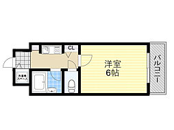 パラシオ塚本2 10階1Kの間取り