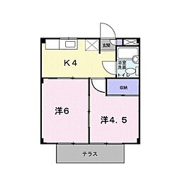 ハイツフェニックス 2Kの間取図画像