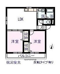 CIEL.MAISON 2LDKの間取図画像