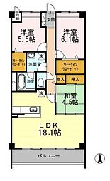 THECORNER南蔵王 3LDKの間取図画像