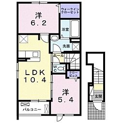 ルタン・リヴァーサ1 2LDKの間取図画像