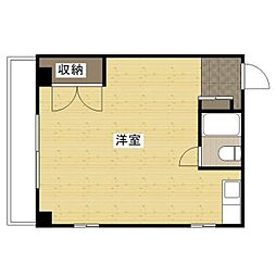 ハイツ陽光 ワンルームの間取図画像