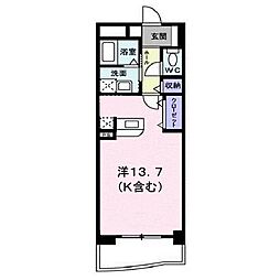 アルカディア南蔵王 ワンルームの間取図画像