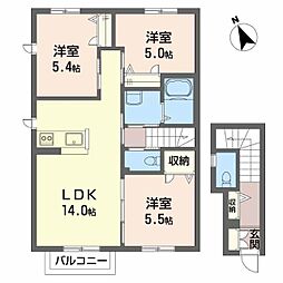 サン・シャイン東川口B 3LDKの間取図画像