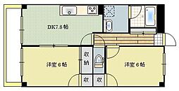 パークサイド西町 2DKの間取図画像