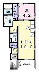 メゾンクラール 1LDKの間取図画像