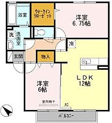 GrandeurA 2LDKの間取図画像