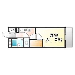 レオパレスMATSUMOTO 1Kの間取図画像