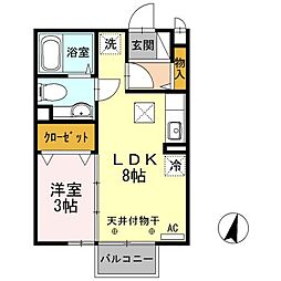 セジュールセイワ 1LDKの間取図画像