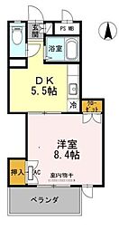 みよしのハイツ 1DKの間取図画像