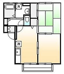 パレス曙C 2DKの間取図画像
