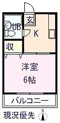 吉本ワンルームマンション 1Kの間取図画像