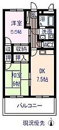 ウルラ神島U 2DKの間取図画像